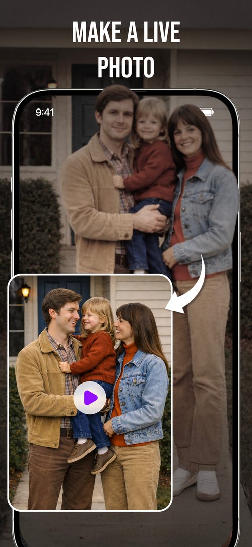Live Photo animation of a family photo